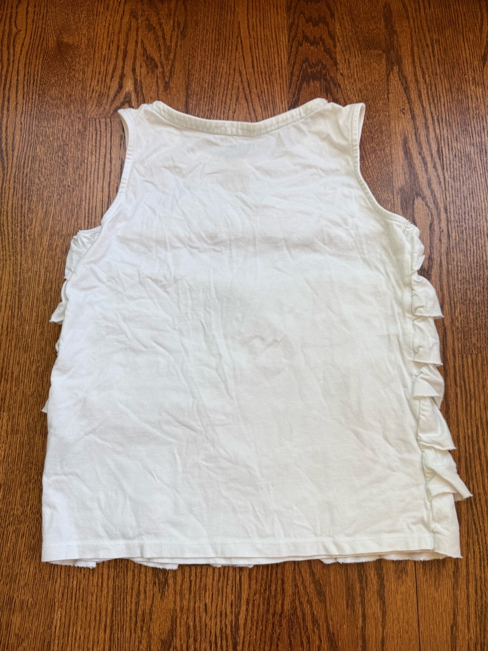 Mini Boden White Ruffle Tiered Sleeveless Top 11-12 Years - Picture 2 of 4